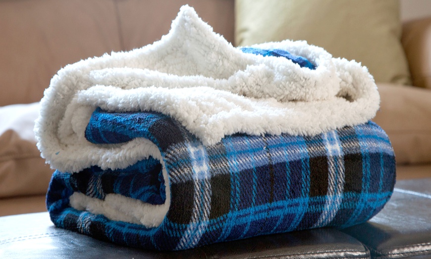 Lavish Home Fleece Sherpa Throw Blanket | Groupon