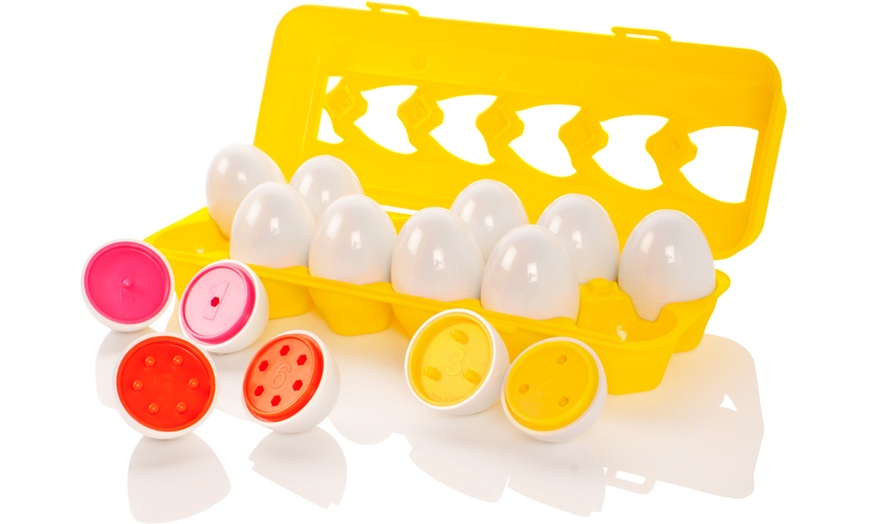 Image 5: Set of 12 Colour Matching Eggs