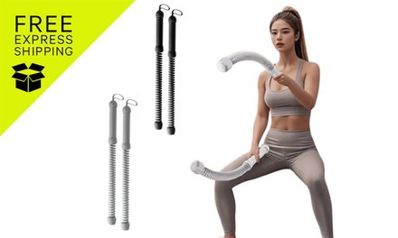 2Pcs Flexible Spring Arm Strength Expanders- 2Pcs: Black; Free Shipping