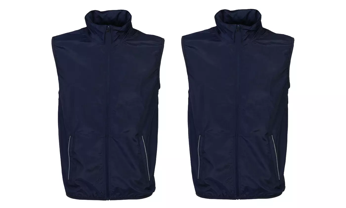 1 o 2 Gilet tecnico traspirante con dettagli rifrangenti e tasche con zip