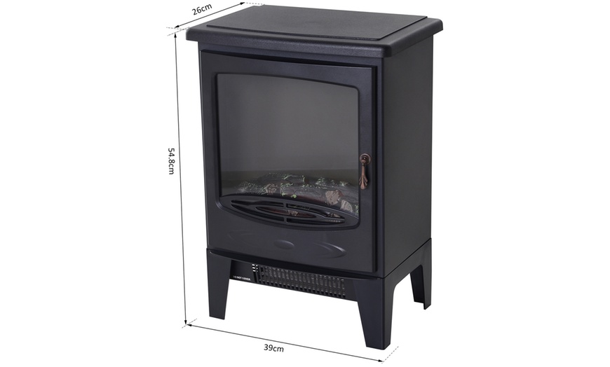 Image 62: HomCom Indoor Fireplace Heater