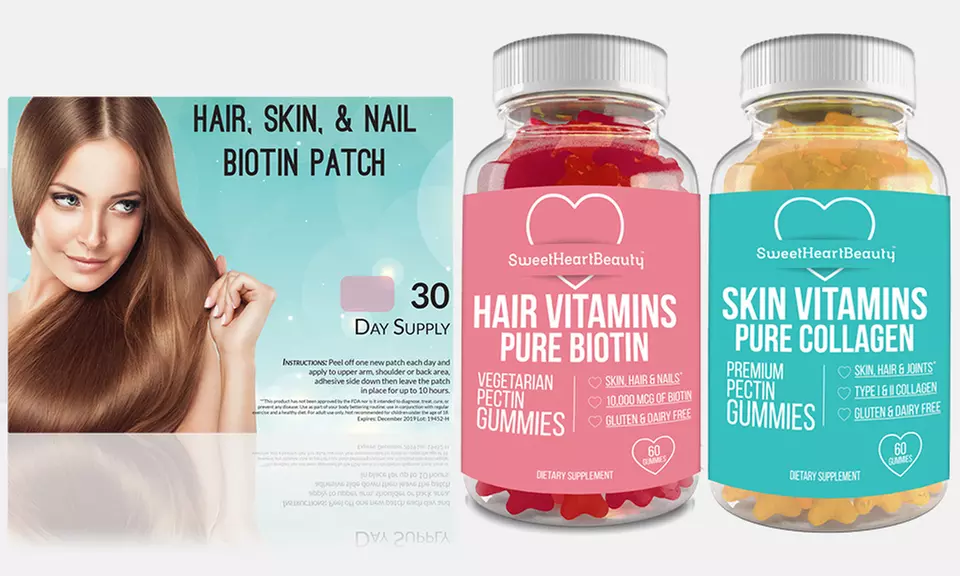 VitaPatch Hair, Skin, and Nails Supplement Set (3-Pack) - Primary Image