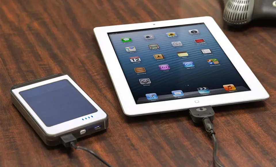 Ultra-High-Capacity 6,000mAh Solar-Powered USB Backup Battery with EcoPanel - Primary Image