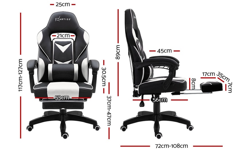 Image 16: Pro Gaming Recliner Chair