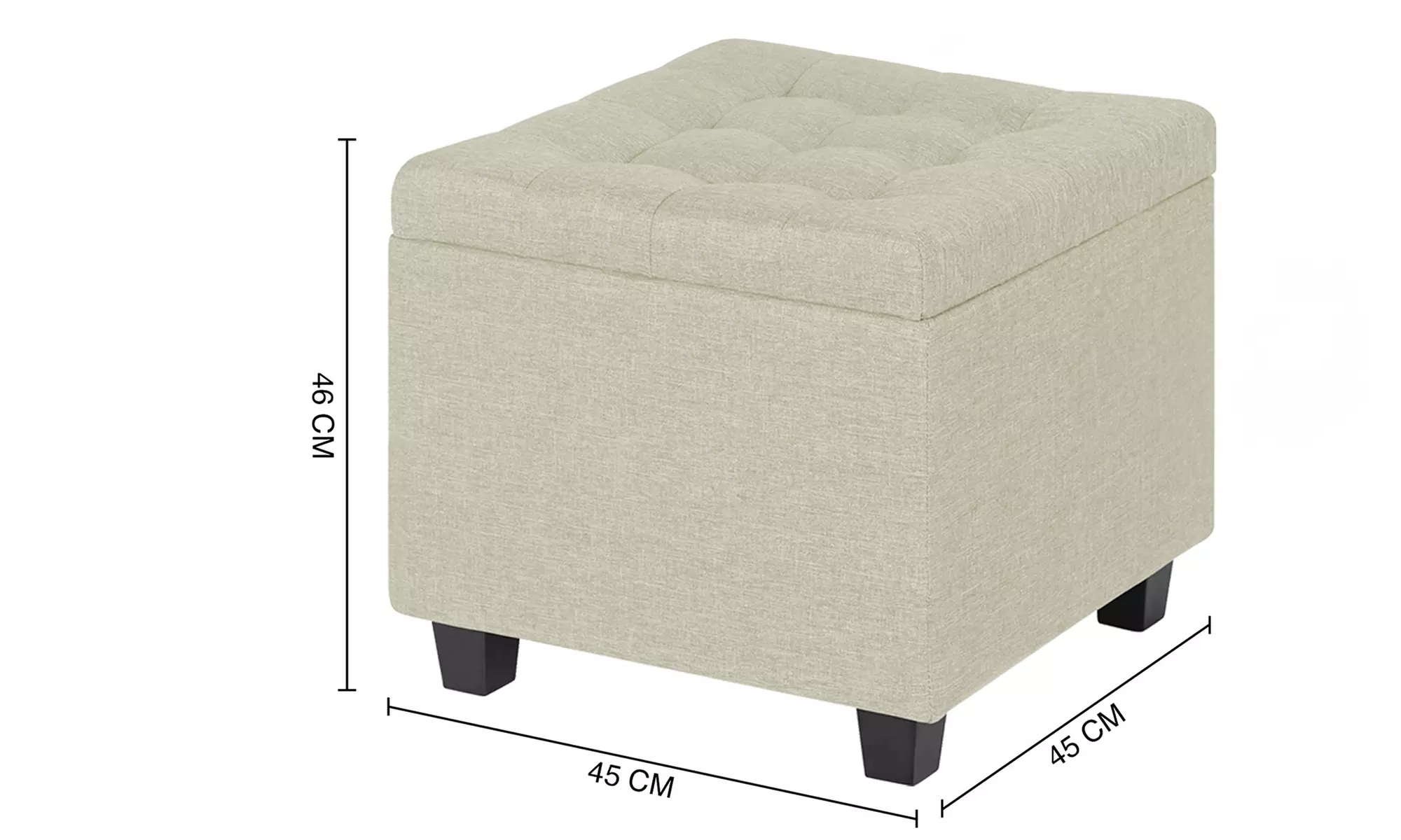 Pouf avec espace de rangement