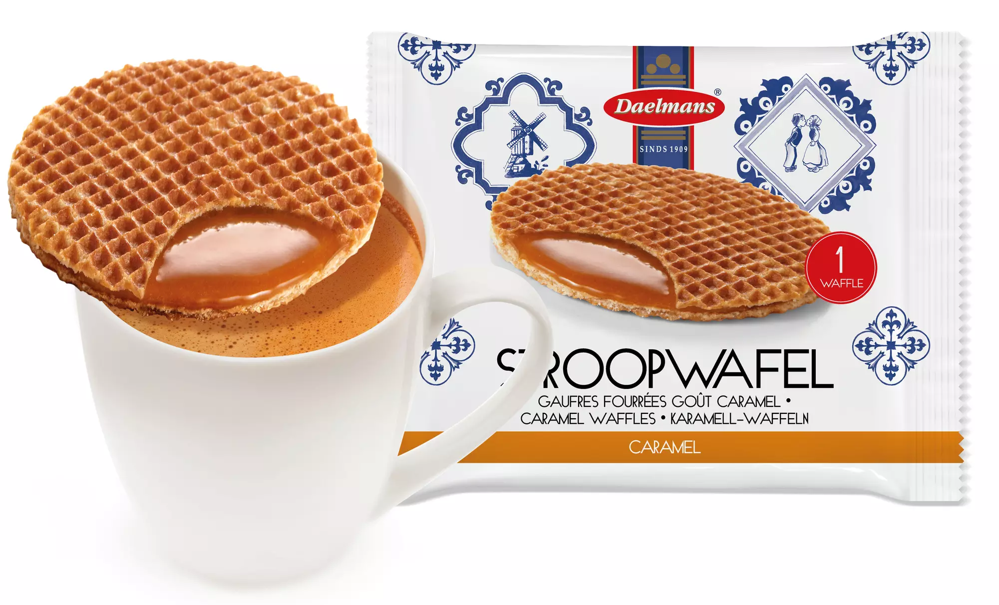 Daelmans Jumbo Stroopwafel Caramel Wafers (36-Pack) - Primary Image