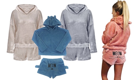 Pyjama 2 pièces avec motif chat