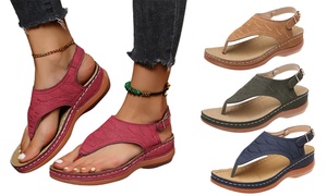 Women's Open Toe Wedge Sandals