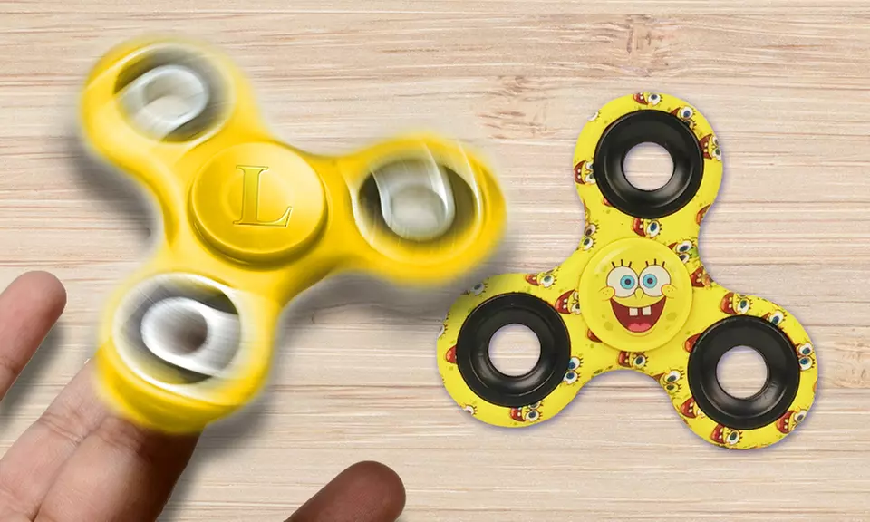 One, Two, Three, Four, or Five Custom Fidget Spinner Combos with Superman, Batman, or Spongebob (Up to 89% Off) - Primary Image