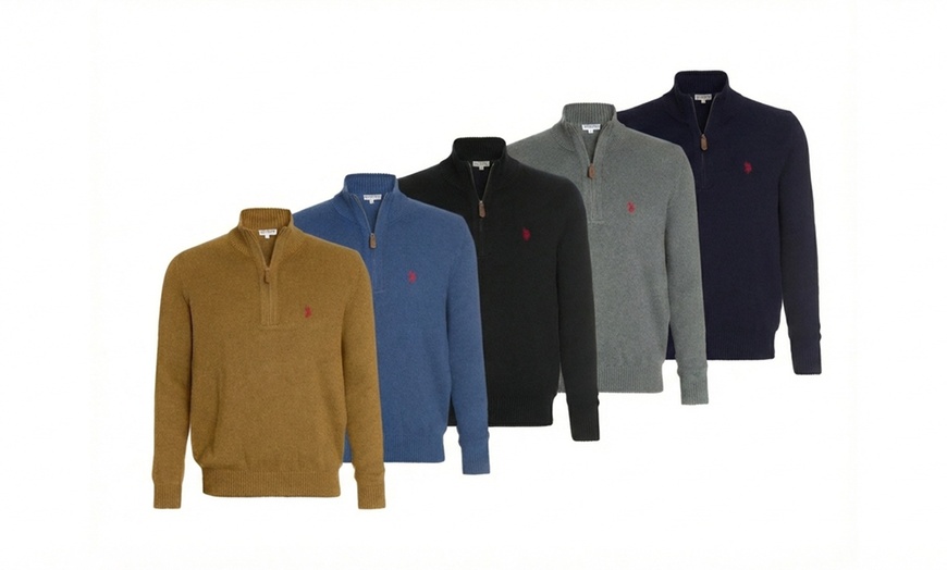 Image 8: Pull à col zippé de US Polo