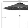 Image 6: Outsunny 3m Parasol with Solar-Powered LED Lights