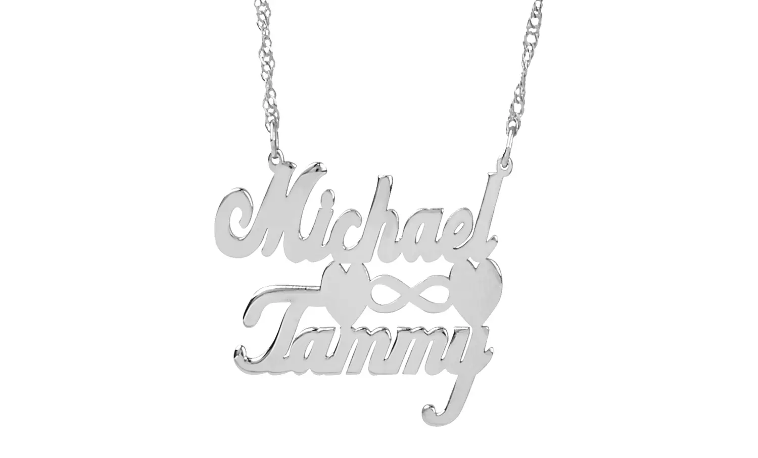Couples Love Name Necklace (Up to 90% Off) - Second Medium