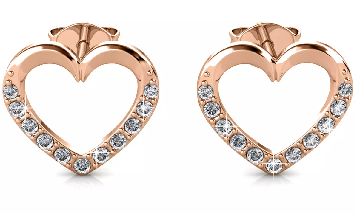 1, 2 of 3 paar oorbellen in hart-vorm