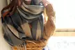 One, Two or Three Women's Oversized Checked Wrap Scarves - Second Medium