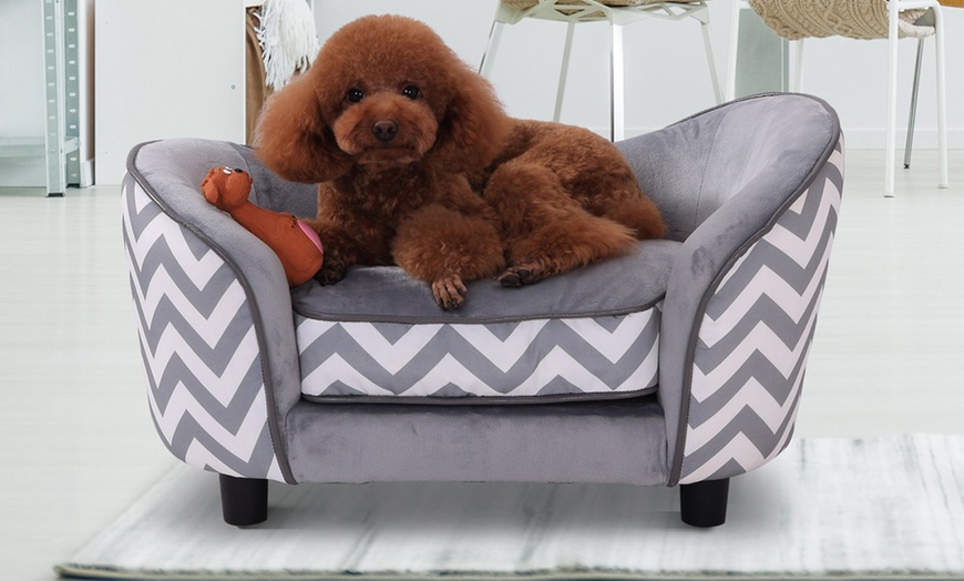 Image 18: PawHut Pet Sofa with Cushion