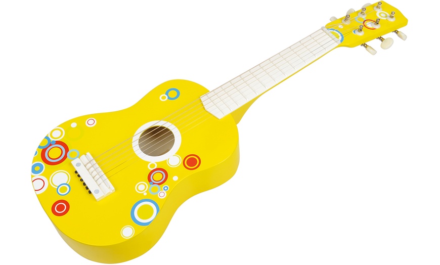 Image 2: Lelin Kids' Wooden Bubble Guitar