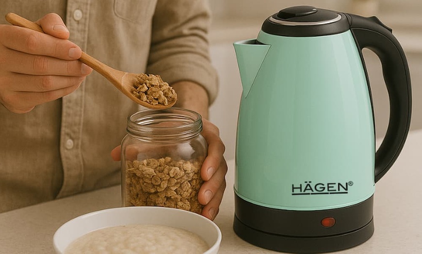 Image 5: Bouilloire électrique 1,8 L en inox sans fil Hagen par Royalty Line