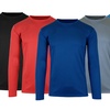 Image 1: Men's Long Sleeve Moisture Wicking Crew Neck Tagless Performance Tee