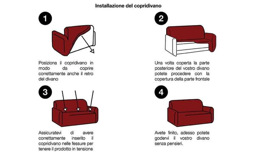 Image 17: Copridivano Bielastico Antimacchia Made In Italy 