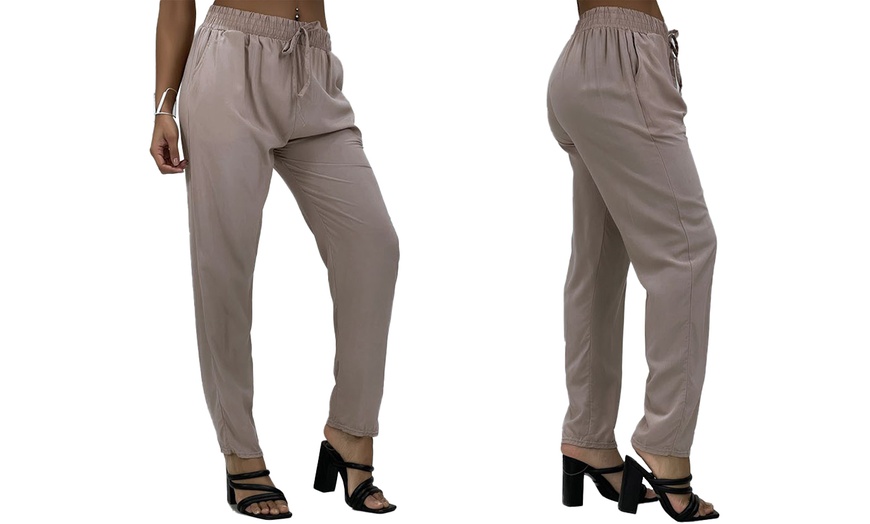 Image 6: Tapered Cuffed Baggy Trousers