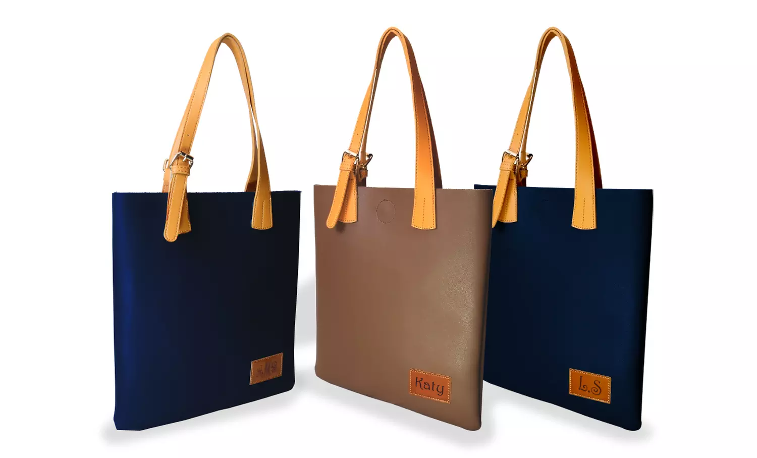 Personalized Casual Tote Bags with 3-Letter Monogram, Name, or Initials from MonogramHub (67% Off) - Primary Image