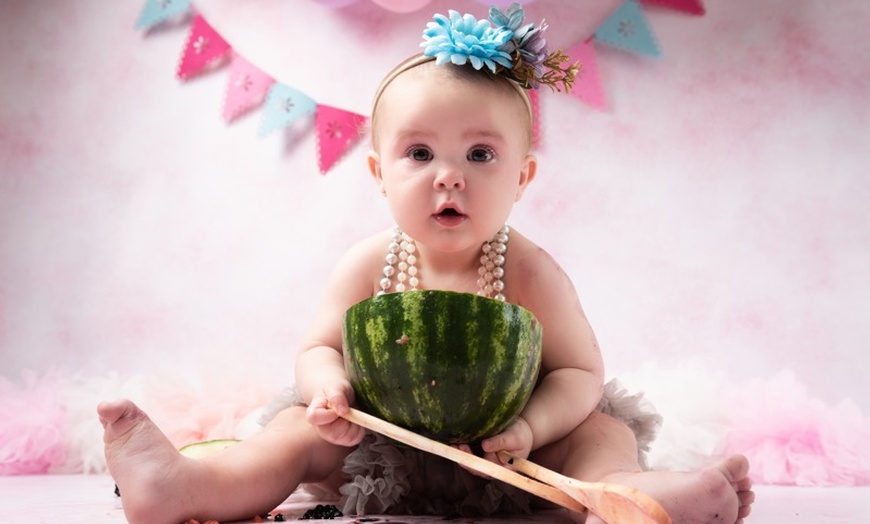 Image 5: Cake or Fruit Smash and Splash Photoshoot at Nicola Bald Photography