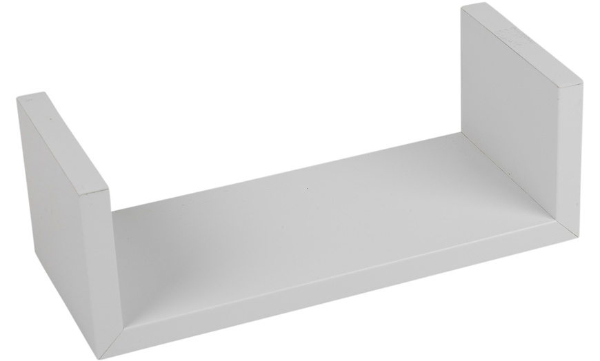 Image 17: U-Shaped Floating Shelf Unit