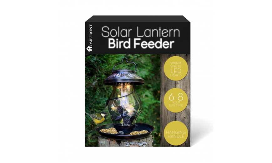 Image 5: Solar LED Bird Feeder Lantern 