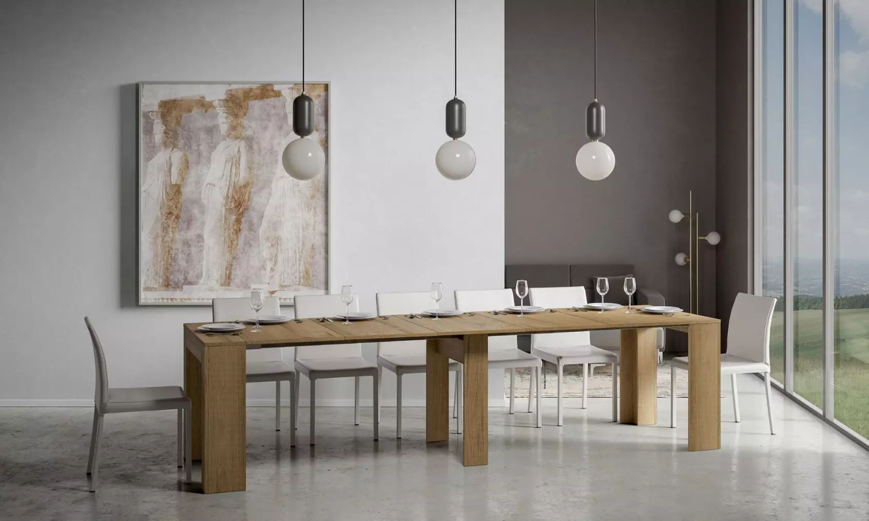 Mesa consola extensible Modem con 3 o 5 extensiones