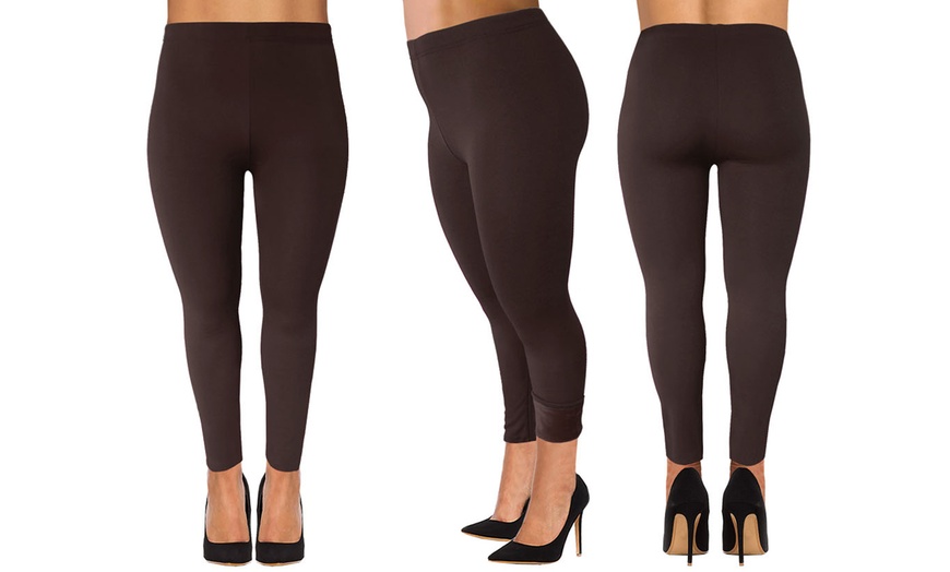 Image 3: Plus Size Thick Fur Lined Leggings