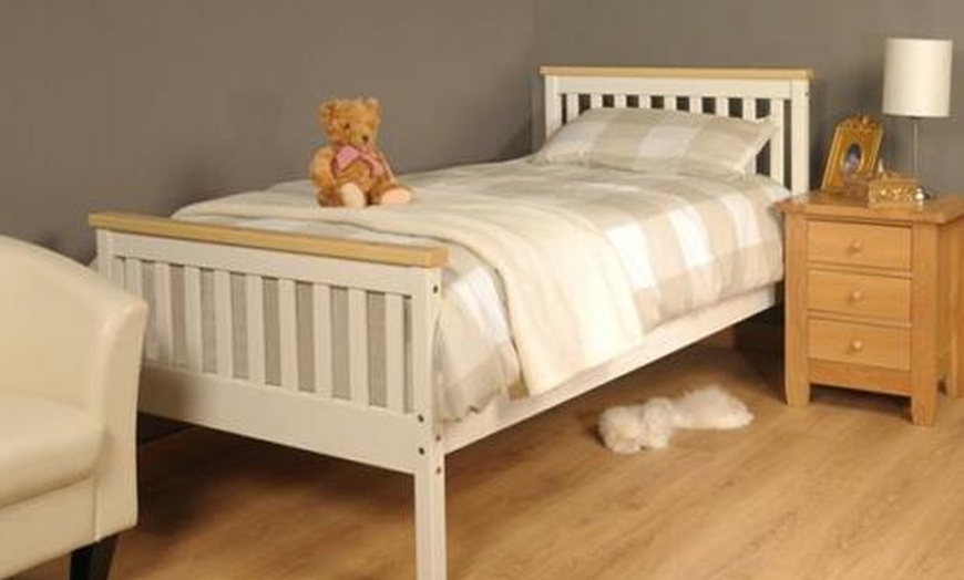 Image 5: Sardinia Solid Wood Bed Frame with Optional Mattress