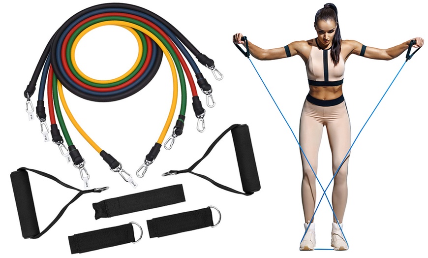 Image 1: One or Two 11-Piece Resistance Band Sets