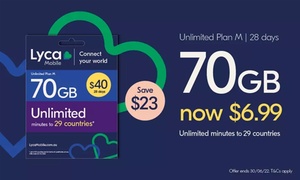 Lyca Mobile ‘$40 Prepaid Unlimited Plan M Starter Pack’