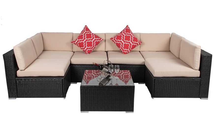 Image 4: Rattan-Effect Garden Set