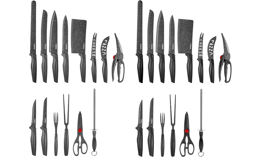 Image 1: Tower 24-Piece Knife Set