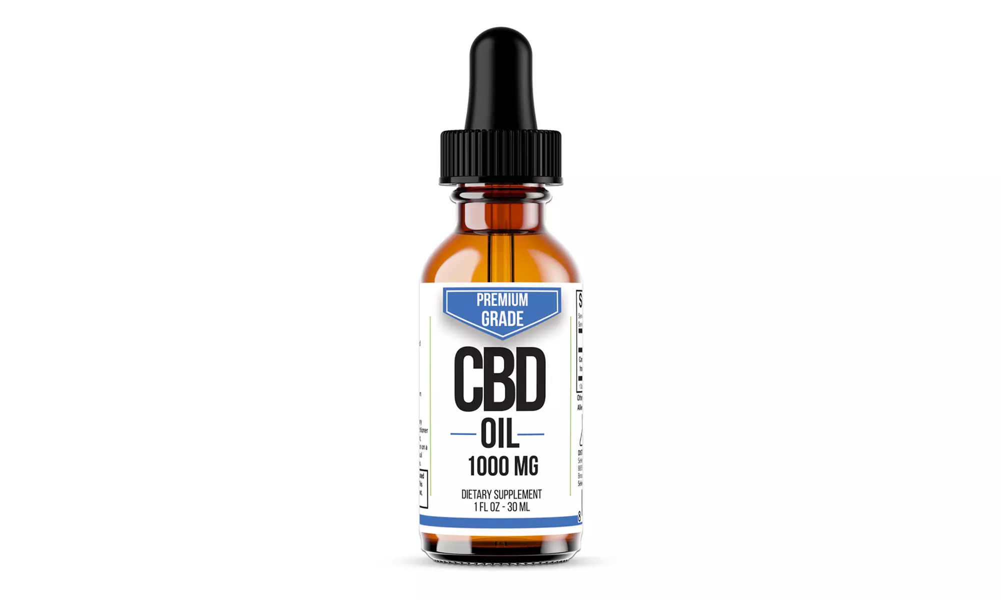 Premium Grade 100% Natural CBD Oil (500mg or 1000mg)