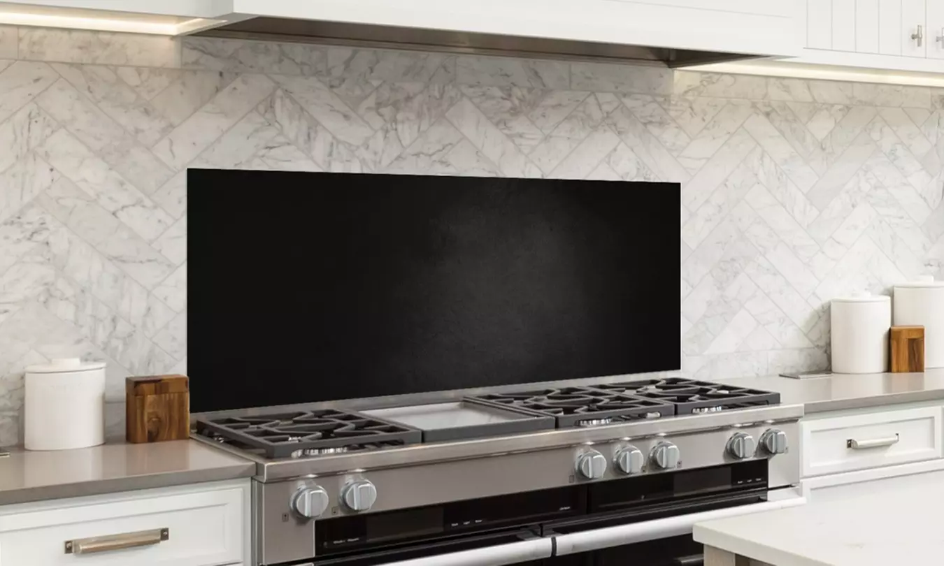 Aluminium spatscherm voor in de keuken