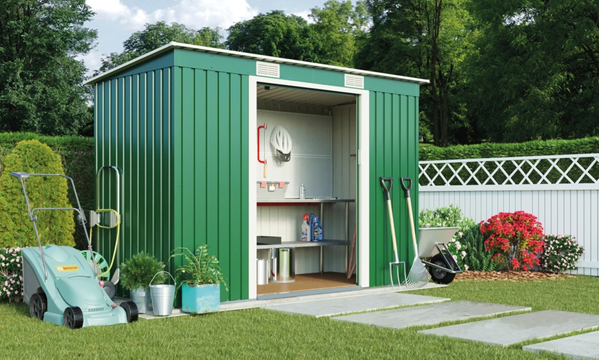 Image 6: Compact Pent Metal Shed