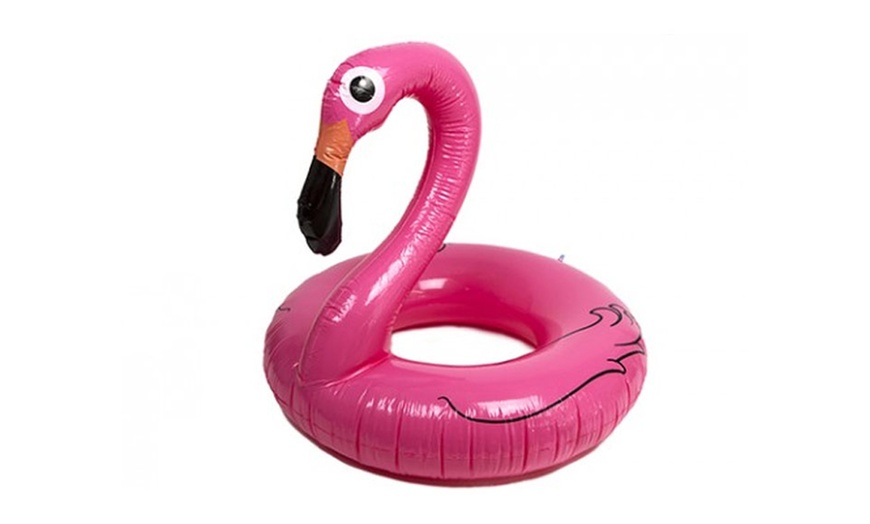 Image 2: Giant Flamingo Design Swim Ring