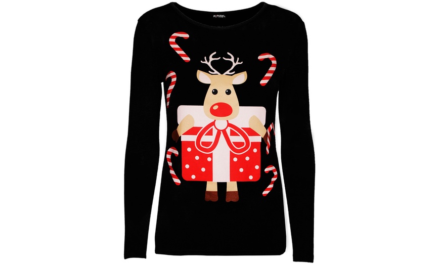 Image 3: Long Sleeve Christmas Tops