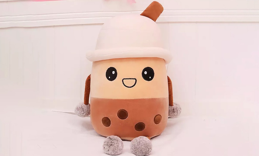 Image 5: Bubble Tea Cup Shaped Plush Pillow