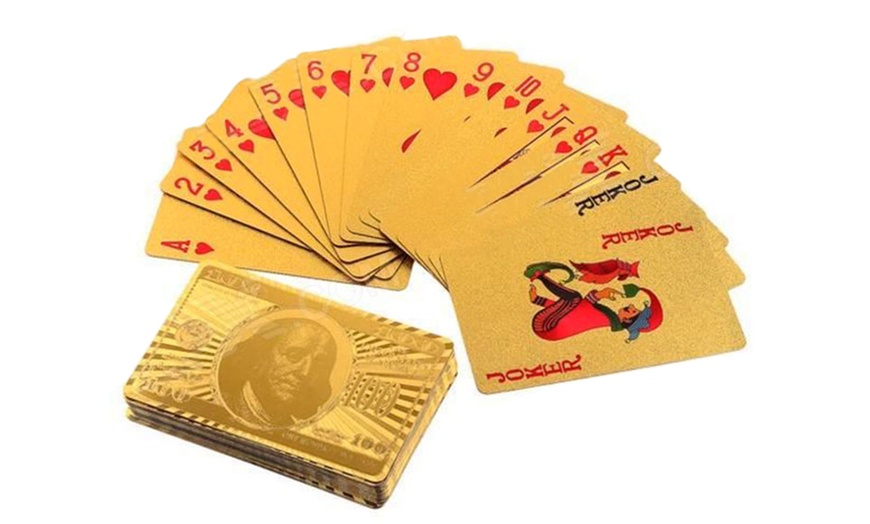 Image 3: Set of 54 Gold-Plated Cards