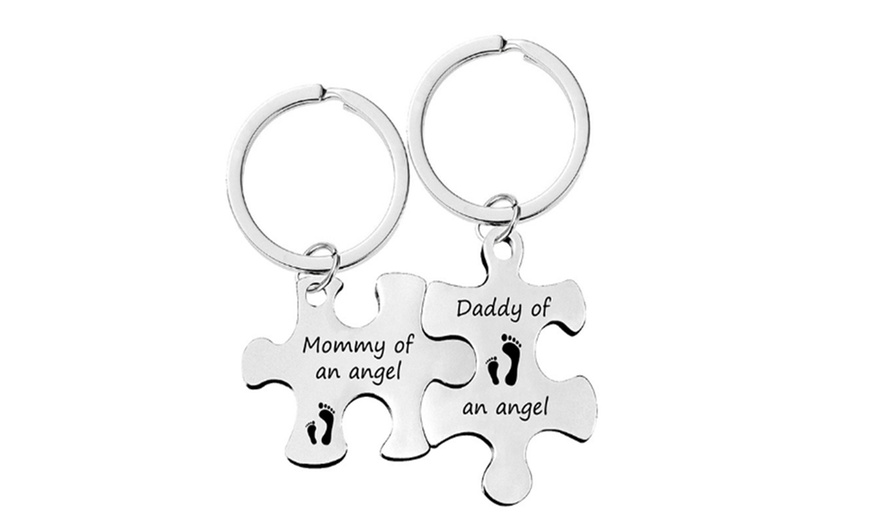 Image 2: 2 Pieces Couples Key Chain