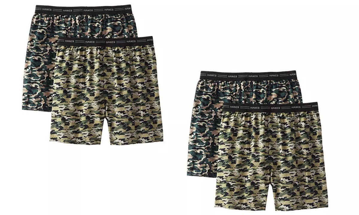 Hanes Men's Comfort Flex Camo Boxers (4-Pack) - Primary Image