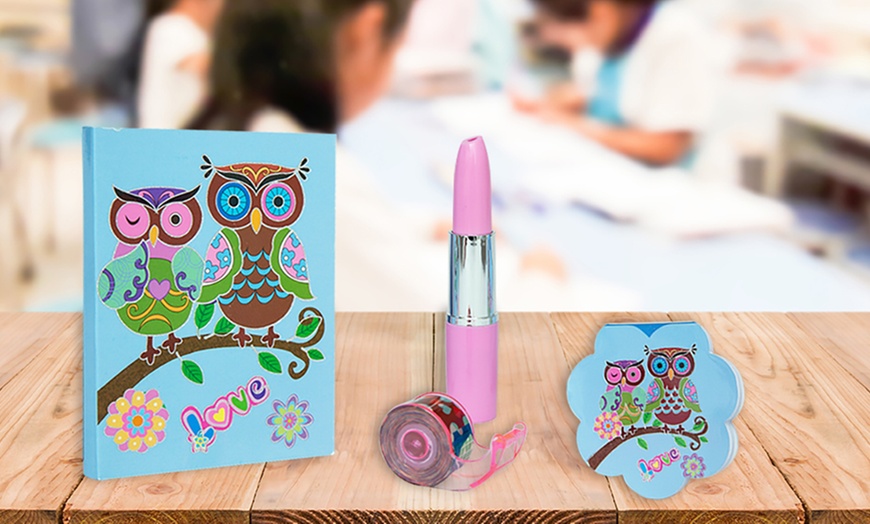 Image 8: Kandy Toys Owl Stationery Bundle