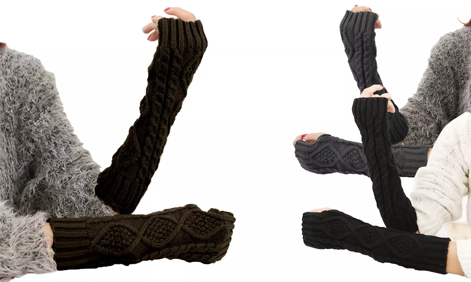 Up to Four Pairs of Soft and Stretchy Arm Warmers