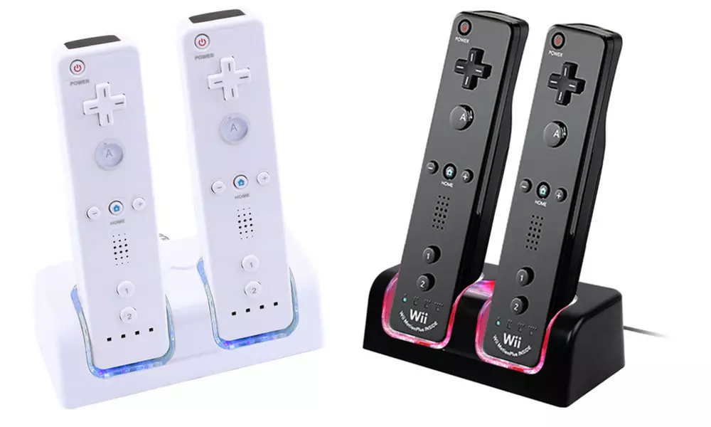 Wii Remote Charging Station with 2 Remote Batteries - Primary Image