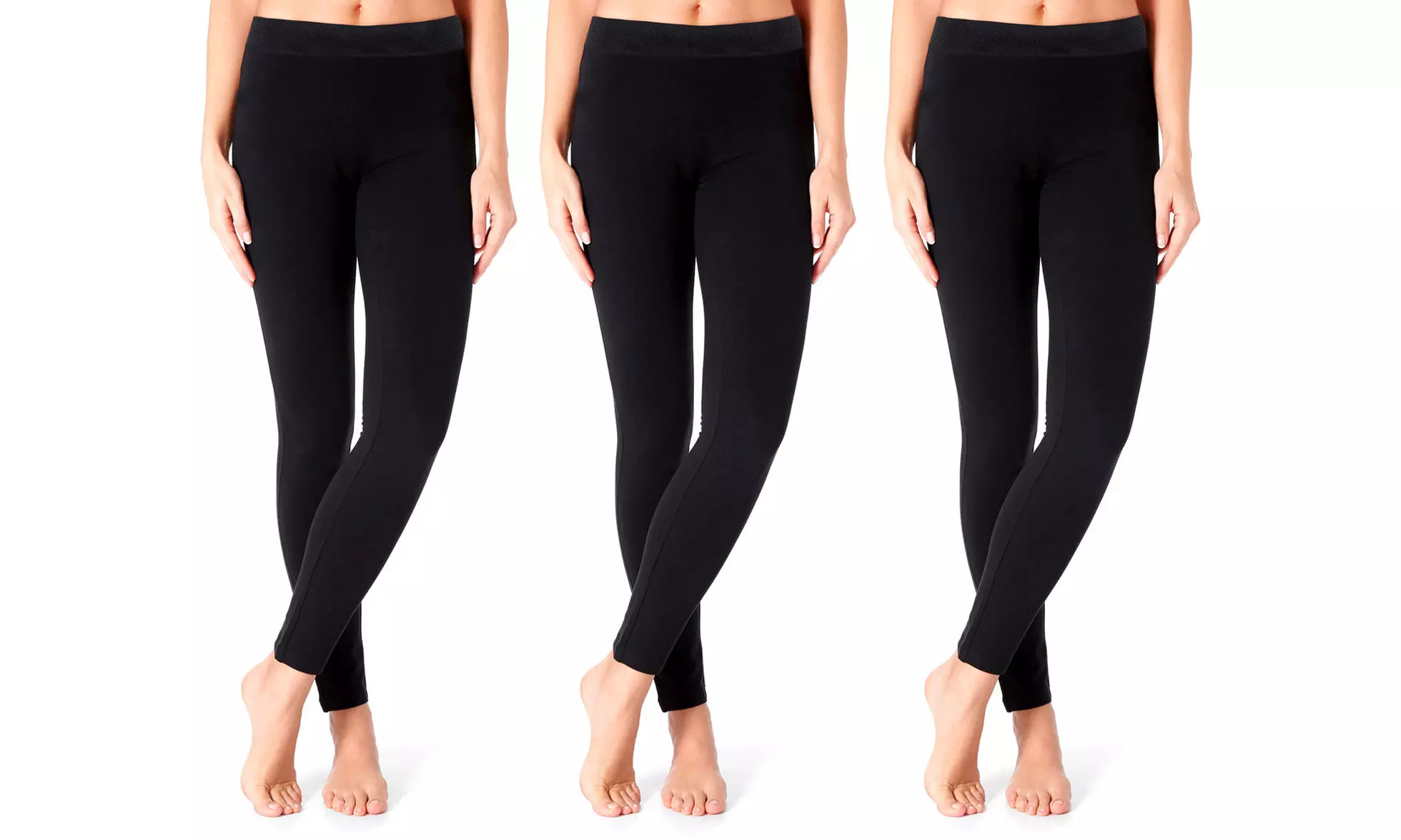 1, 2 ou 3 leggings thermiques fourrés chauds pour femme - Second Medium
