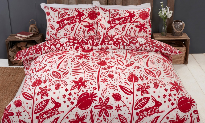 Image 4: Woodland Woodcut Duvet Set
