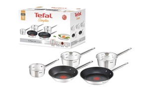 Tefal Simpleo Stainless Steel Five-Piece Cookware Set